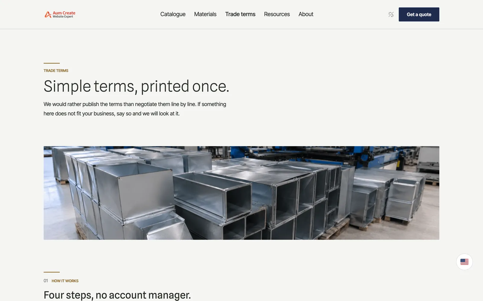 Tindermoor & Co. — Trade terms